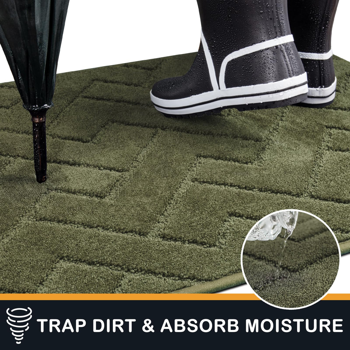 PURRUGS dirt trapping door mat, pet-friendly design, easy to clean.