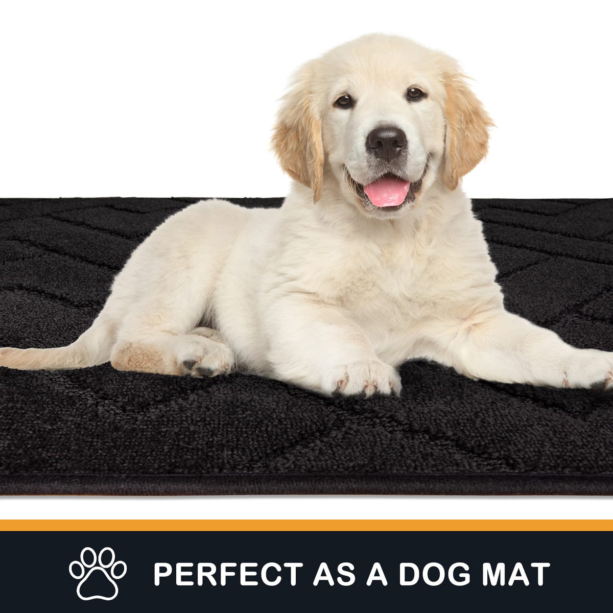 PURRUGS dirt-trapping mat emphasizes edge design for long-lasting use.