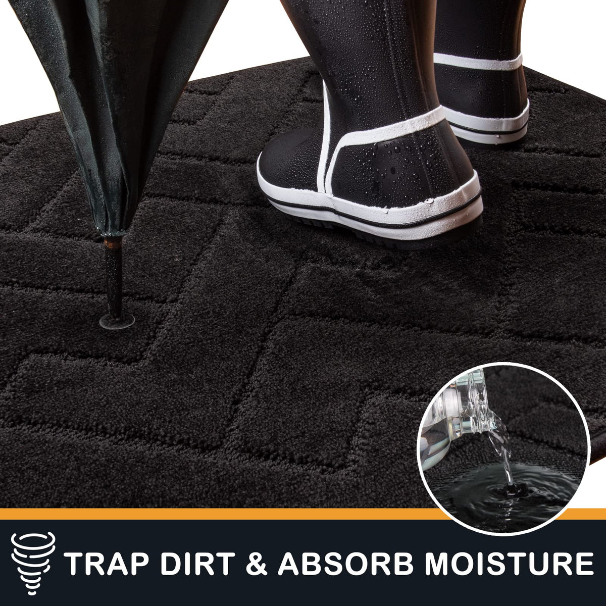 PURRUGS dirt trapping door mat reinforced edges — durable for busy entries