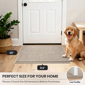 PURRUGS Dirt Trapping Door Mat taupe color complements home decor