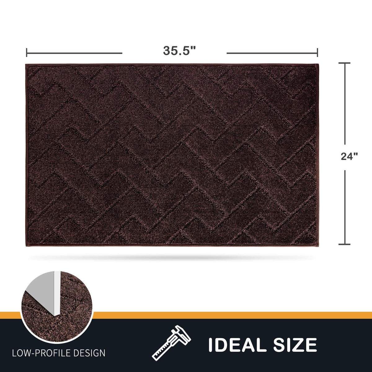 PURRUGS entryway mat installed by the door demonstrates secure placement in high-traffic areas.