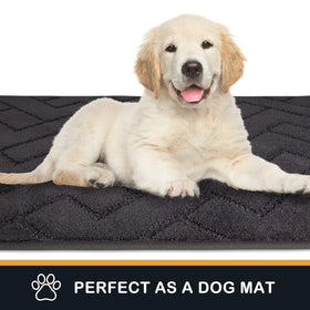 Purrugs machine-washable door mat cleans easily in cold water.