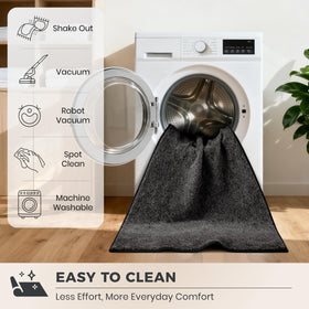 Purrugs machine-washable door mat stays vibrant after washing