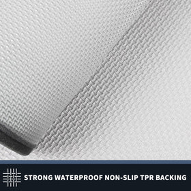 PURRUGS non-slip backing keeps the mat in place on slick floors.