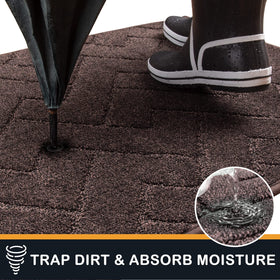 PURRUGS non-slip backing keeps mat in place on interior floors.