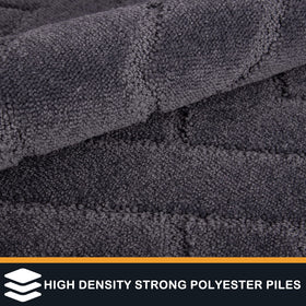 PURRUGS non-slip door mat with soft pile stays in place on wet floors.