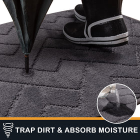 Purrugs soft polyester microfiber pile cushions feet during entry.