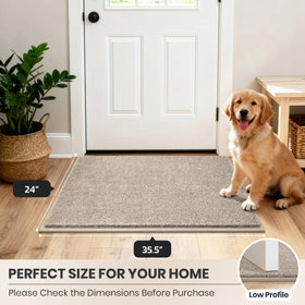 Purrugs taupe door mat suits entryways and pet spaces