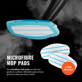 PurSteam Professional Steam Mop reusable pads reduce waste with machine-washable design.