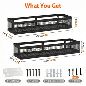 PUSDON 50-lb load-capacity mesh shelf stays stable with heavy bottles.