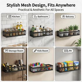 PUSDON rustproof metal mesh with rapid drainage keeps items dry.