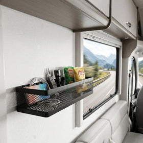 PUSDON two-pack set creates symmetrical, extended storage on narrow walls.
