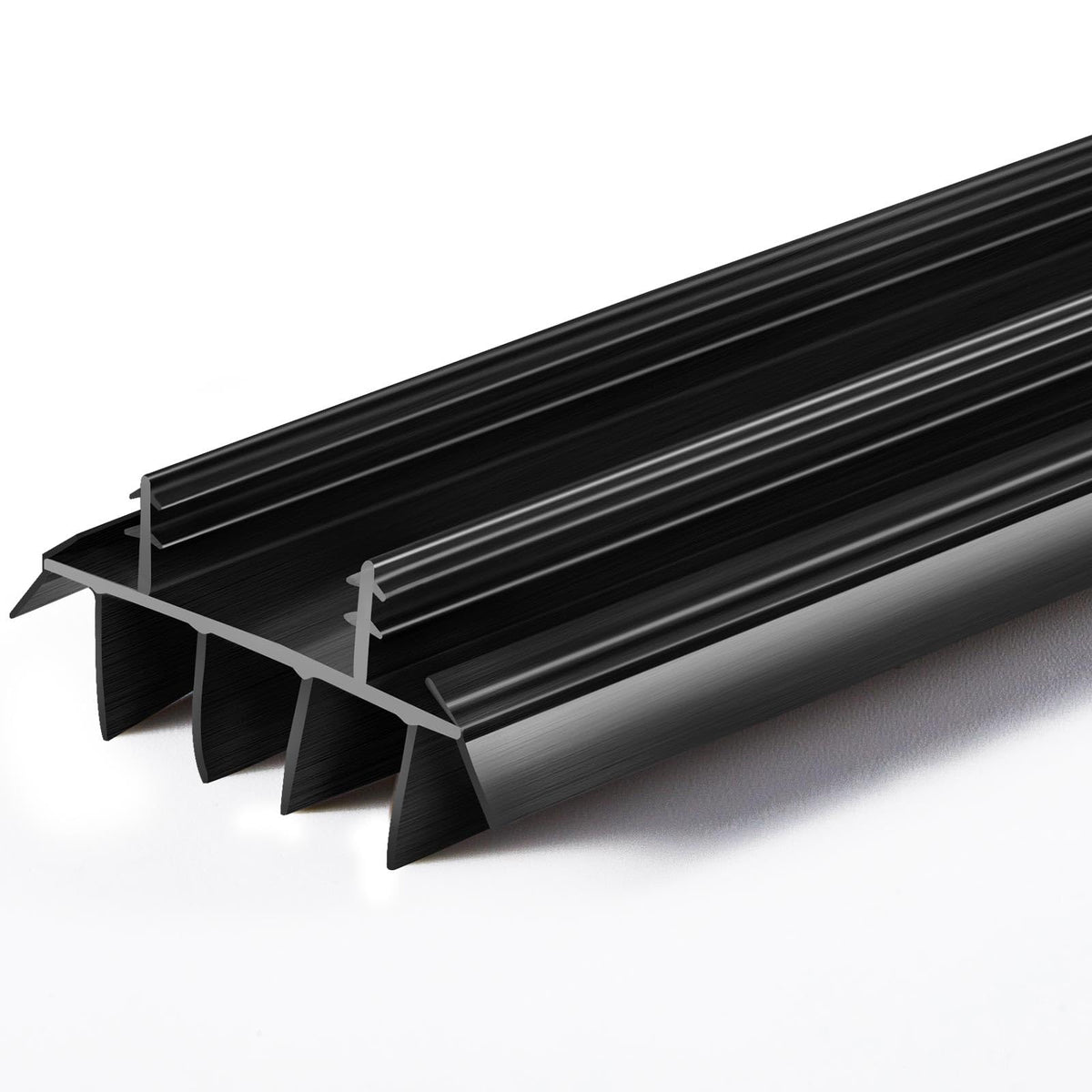Pushglossy door bottom kerf with fins 36 inch seals drafts for quieter rooms.