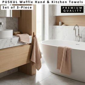Beige PÜSKÜL towels, 32x16 inch, ideal for dish drying and hand drying.