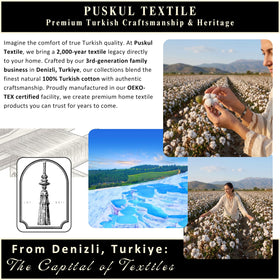 Premium Turkish craftsmanship from Denizli supports durable everyday use.