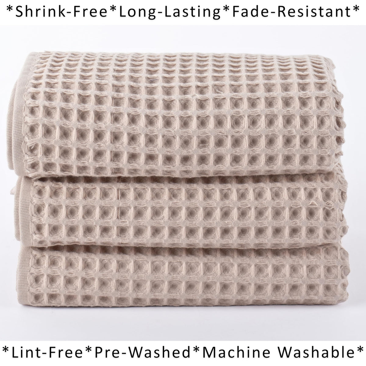 Large 32x16 inch towels versatile for bathroom and kitchen tasks.