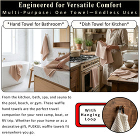 Lightweight, lint-free towels from PÜSKÜL are easy to fold and store.