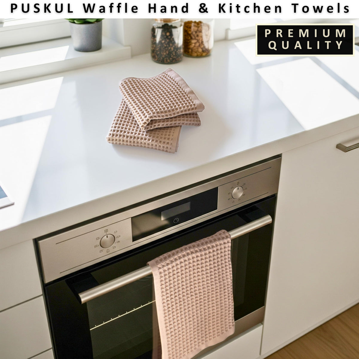 OEKO-TEX certified Turkish cotton waffle towels by PÜSKÜL ensure safe, durable textiles.