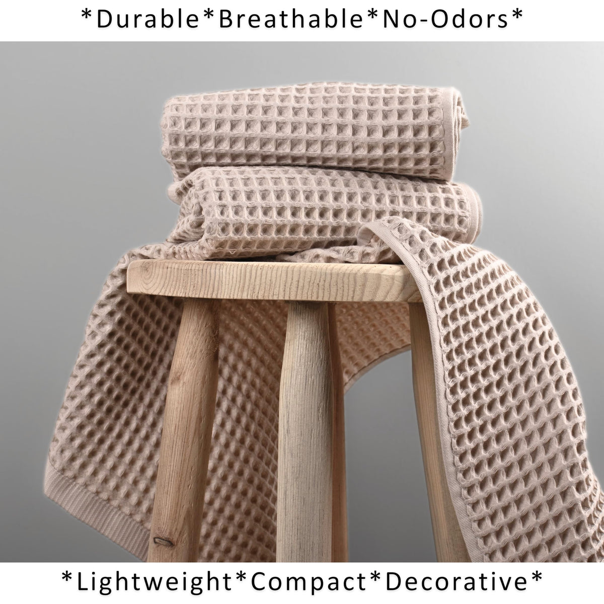 Pre-washed PÜSKÜL towels resist shrinking and stay soft after washing.