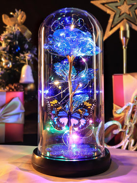 Pusuny blue galaxy rose dome glowing for ambient lighting