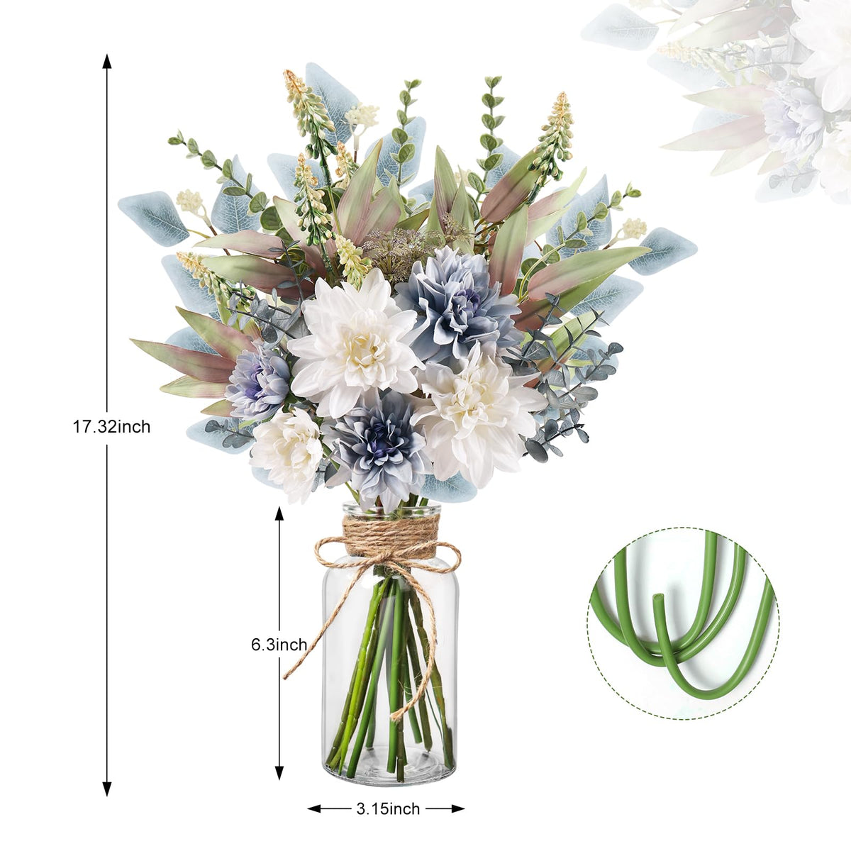 Pusuny faux flowers brighten dining and kitchen tables year round