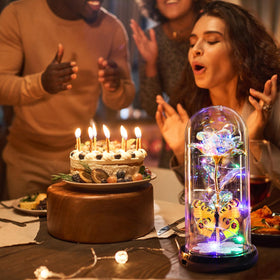 Pusuny colorful galaxy rose lights up rooms with a luxe glow.