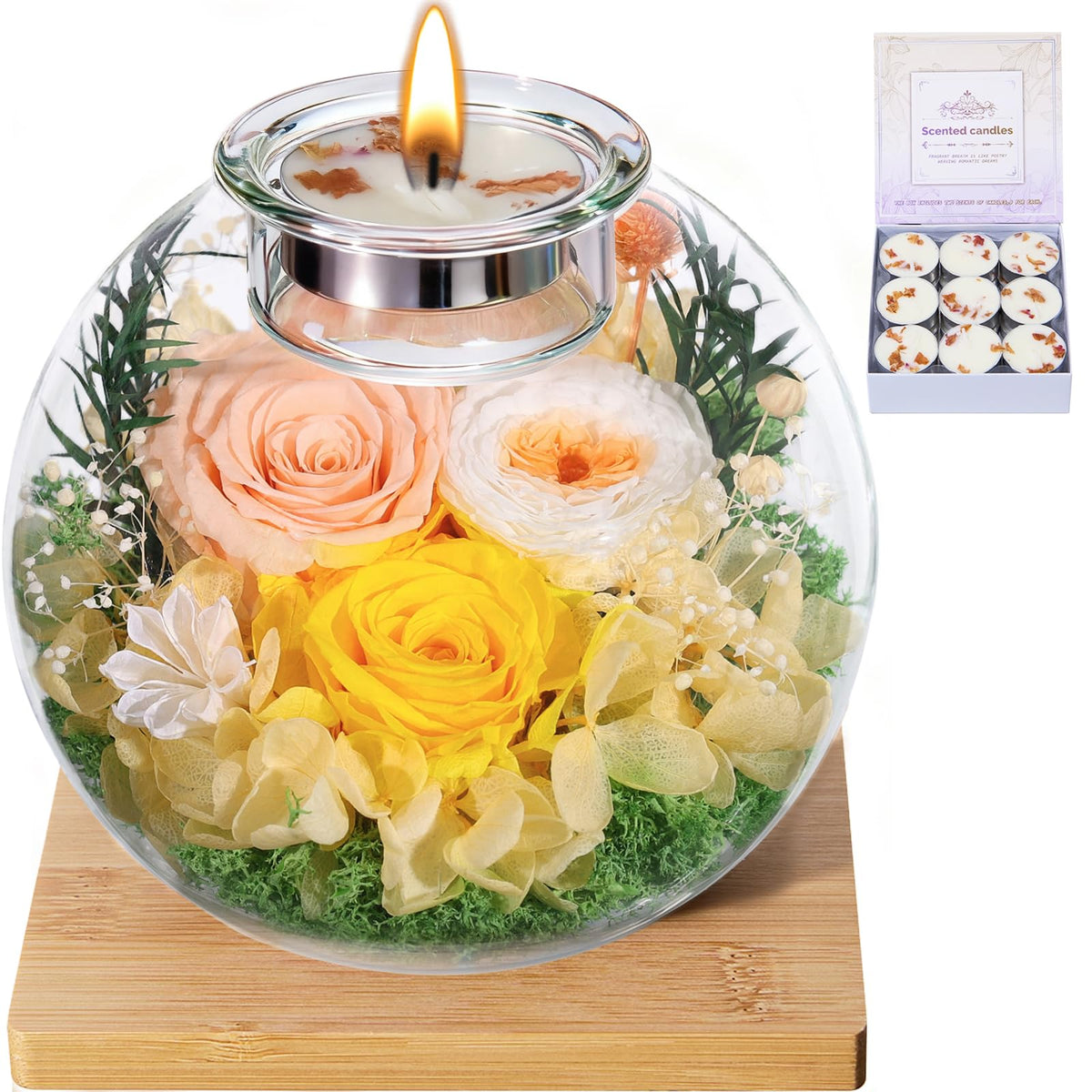 Pusuny forever rose in glass dome adds lasting elegance to any room