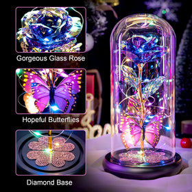 Pusuny Forever rose with LED glow brightens mom’s special day