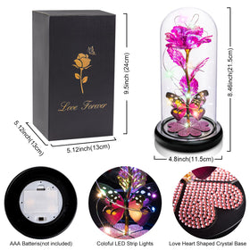 Pusuny four heart crystals base adds sparkle and lasting charm.