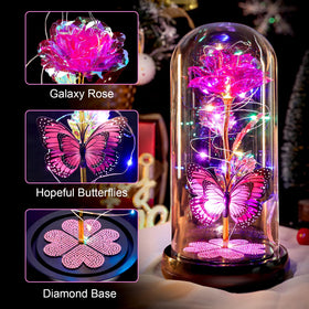 Pusuny four-heart crystal clover base symbolizes luck and togetherness