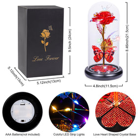 Pusuny heart crystal base reflects light, enhancing the romantic display