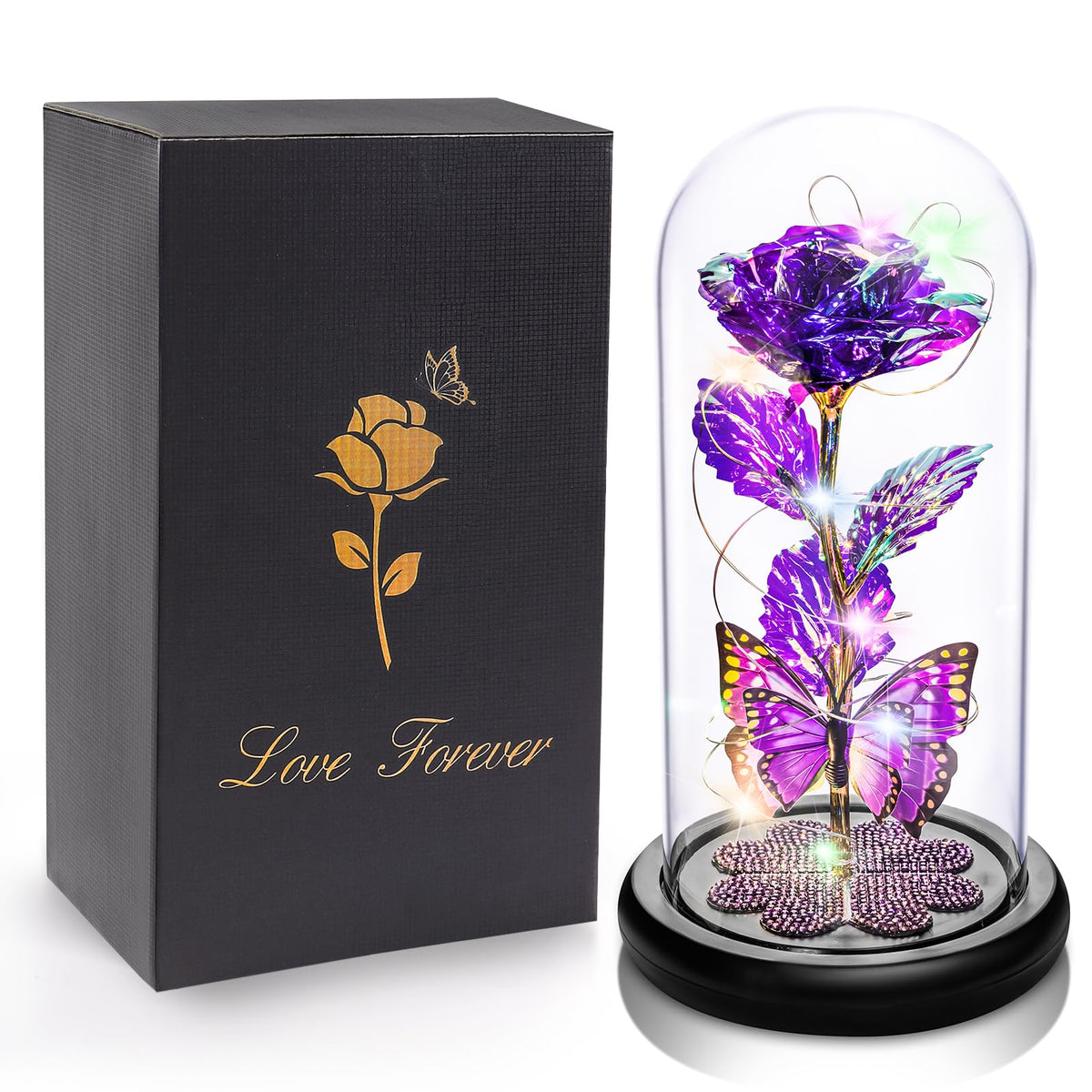 Pusuny light-up rose creates warm ambiance in any room