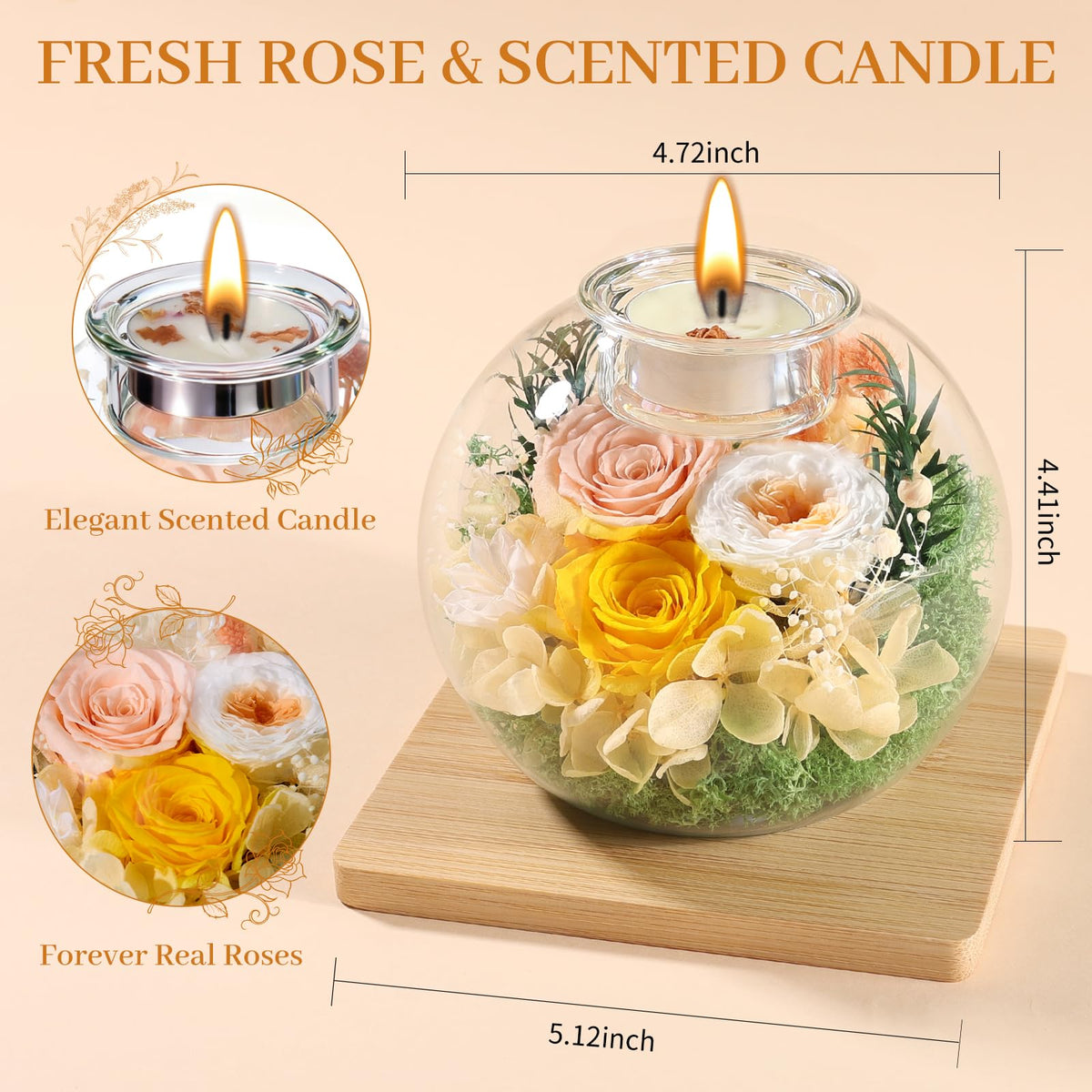 Pusuny preserved rose bouquet provides long-lasting color without maintenance
