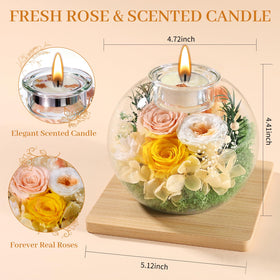 Pusuny preserved rose bouquet provides long-lasting color without maintenance