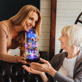 Pusuny rechargeable battery rose with cordless glow