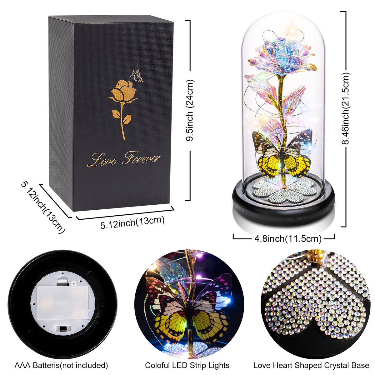 Pusuny Rose features a butterfly decor for elegance and hope