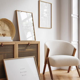 puthiac 1-pack natural oak frame ready to hang