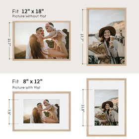 Puthiac frame mounted vertically or horizontally for 12x18 display.