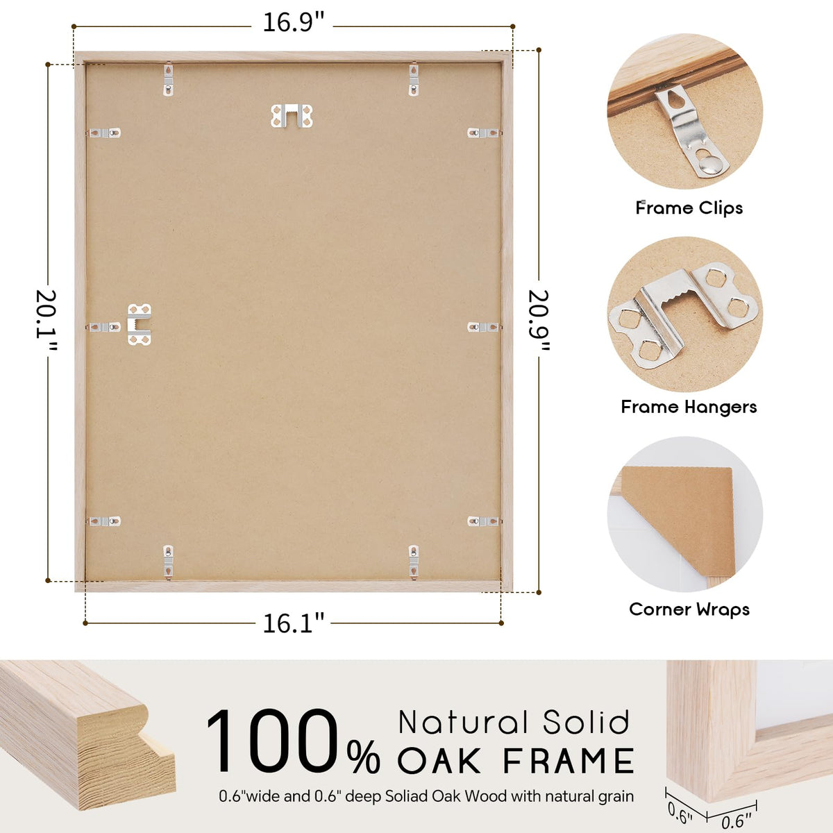 Puthiac 16x20 frame without mat for larger posters