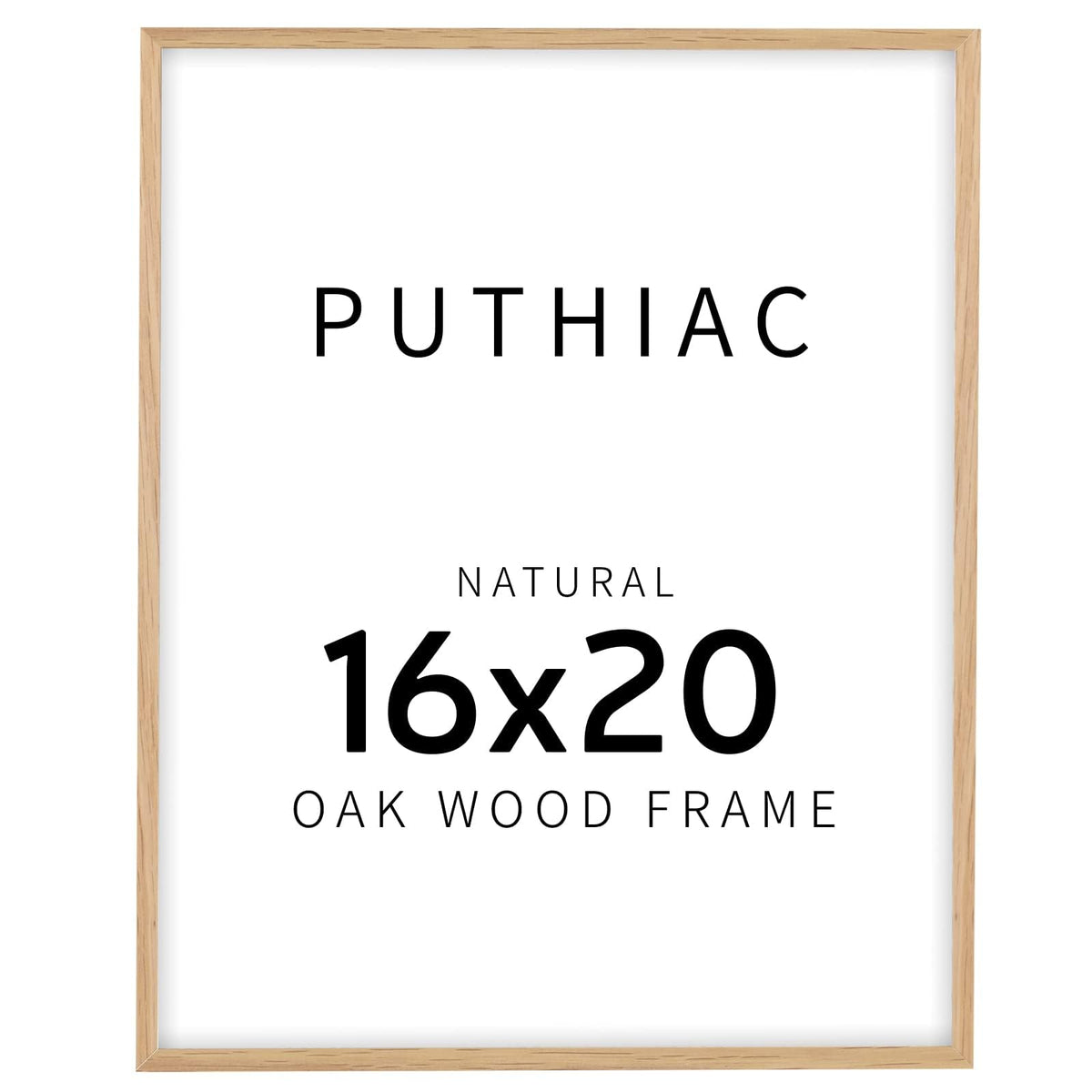 Puthiac 16x20 solid oak frame with clear plexi front protecting photos