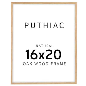 Puthiac 16x20 solid oak frame with clear plexi front protecting photos
