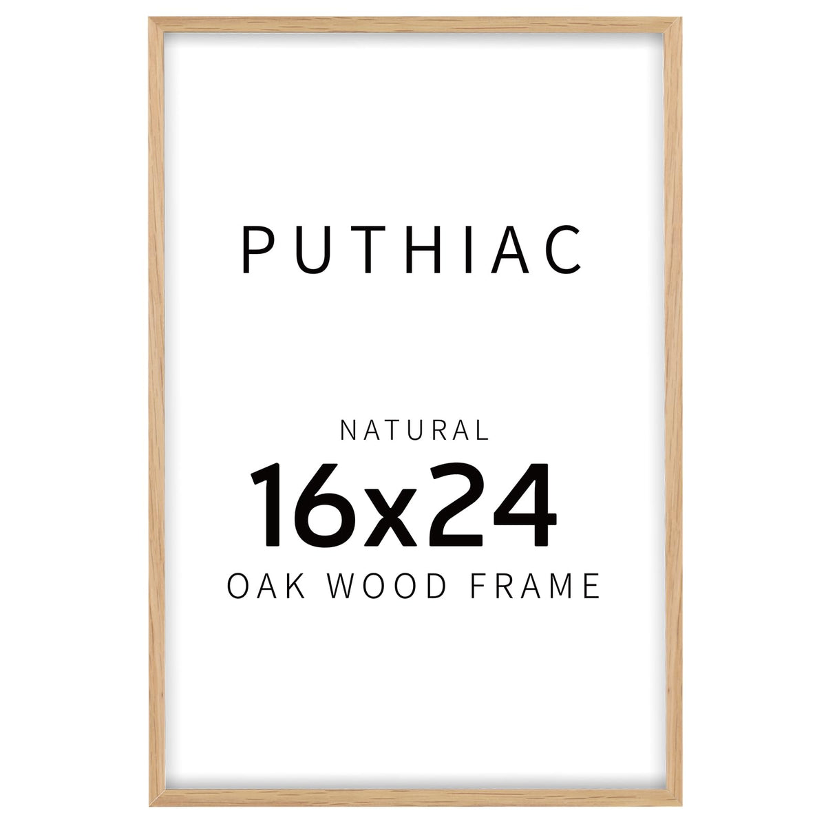 puthiac 16x24 solid oak frame edge-to-edge display for bold wall art