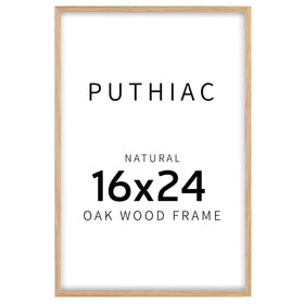 puthiac 16x24 solid oak frame edge-to-edge display for bold wall art