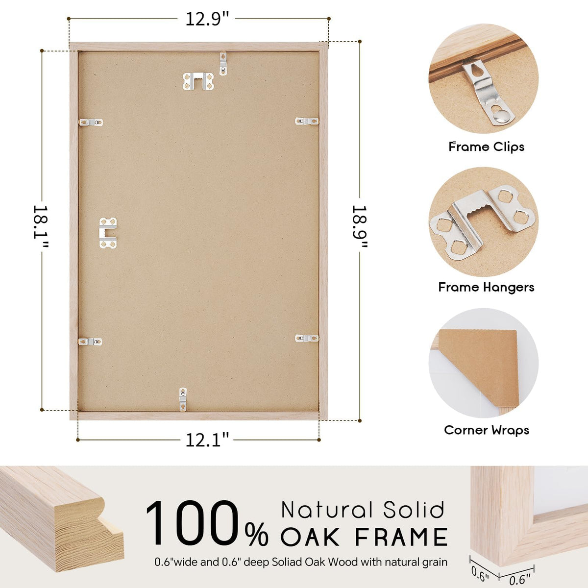Back of Puthiac frame highlighting swivel tabs for quick updates.