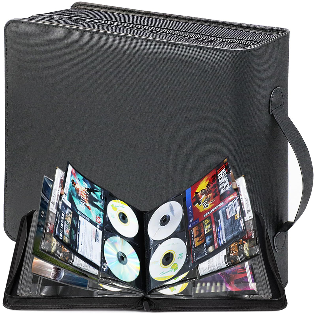 PUTNATRUE DVD binder with 200-disc capacity keeps your media organized and accessible.