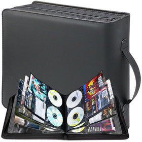 PUTNATRUE DVD binder with 200-disc capacity keeps your media organized and accessible.