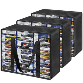 PUTNATRUE DVD storage bag with clear front panel for quick access to 70 discs