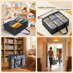 PUTNATRUE DVD storage bag large capacity holds 70 discs per bag