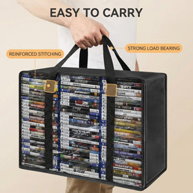 PUTNATRUE DVD storage bag durable PVC material resists water and oil