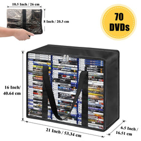 PUTNATRUE DVD storage bag reinforced handle built to last during transport